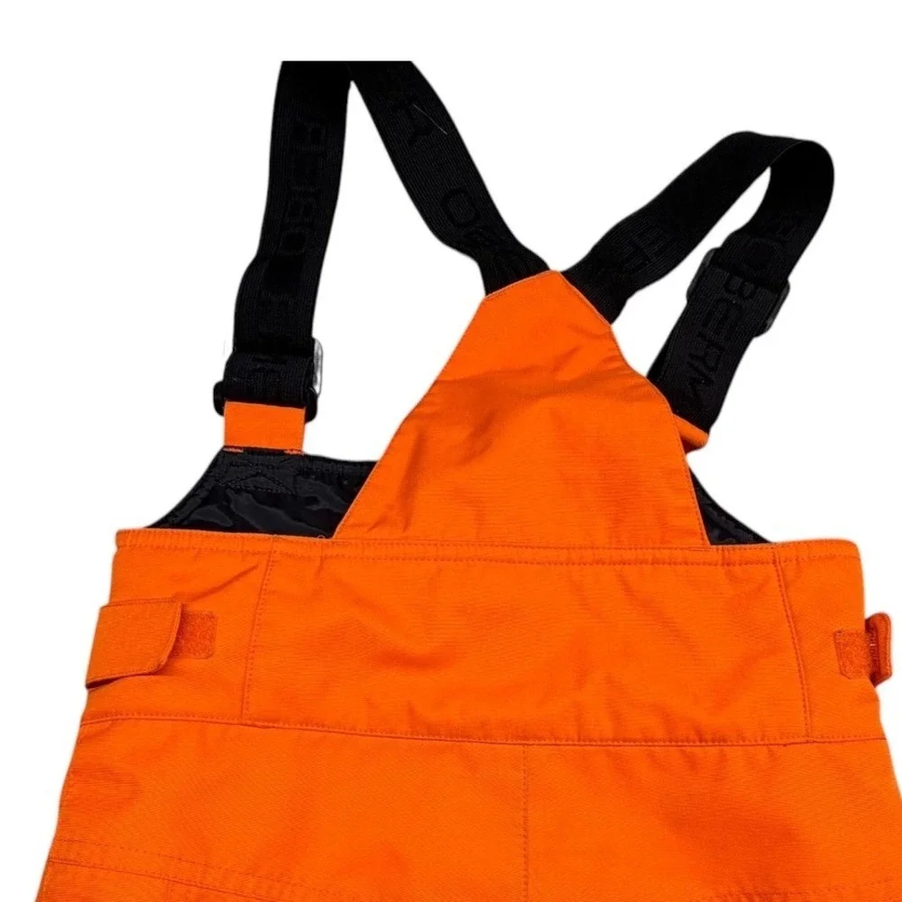 Obermeyer Kids Orange I-Grow Bib Snow Pants Size 7 Adjustable Ski Snowboard Bibs